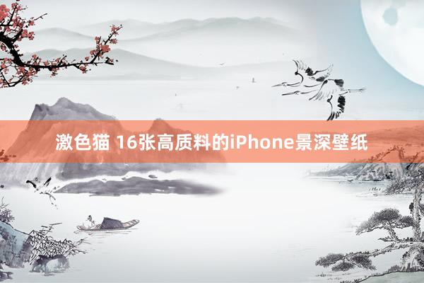 激色猫 16张高质料的iPhone景深壁纸