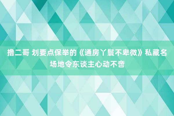 撸二哥 划要点保举的《通房丫鬟不卑微》私藏名场地令东谈主心动不啻