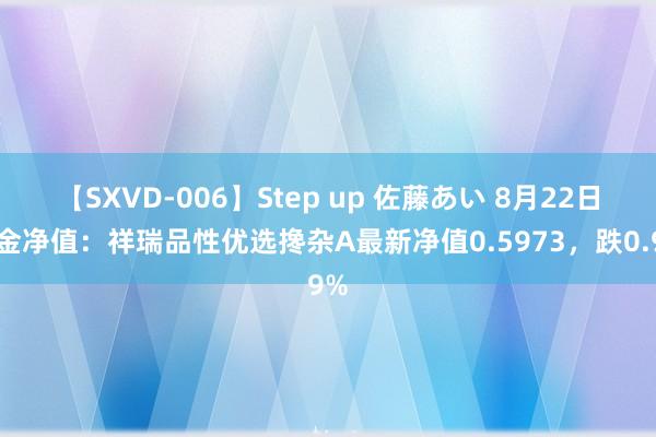 【SXVD-006】Step up 佐藤あい 8月22日基金净值：祥瑞品性优选搀杂A最新净值0.5973，跌0.9%