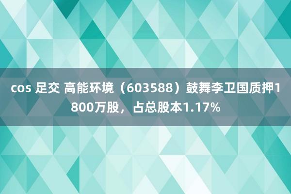 cos 足交 高能环境（603588）鼓舞李卫国质押1800万股，占总股本1.17%