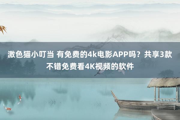 激色猫小叮当 有免费的4k电影APP吗？共享3款不错免费看4K视频的软件