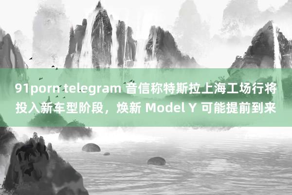 91porn telegram 音信称特斯拉上海工场行将投入新车型阶段，焕新 Model Y 可能提前到来