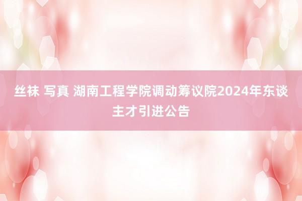 丝袜 写真 湖南工程学院调动筹议院2024年东谈主才引进公告